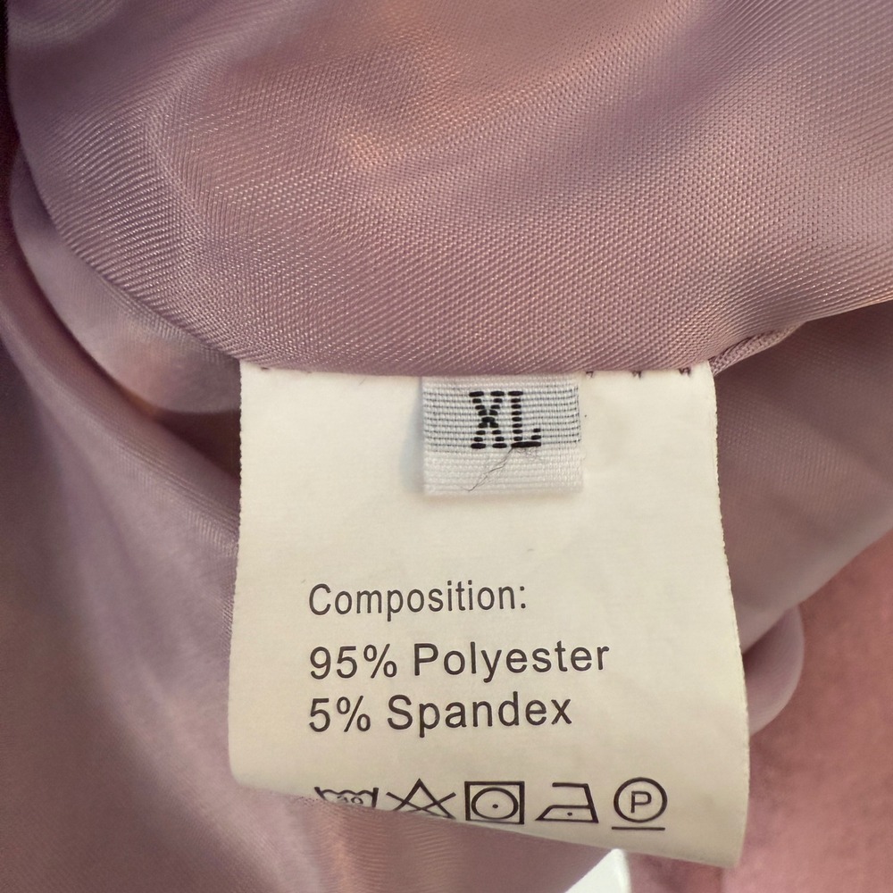 Mauve Pink Velvet Blazer Jacket Women's XL Two Button Stretch Lined‎ - Picture 4 of 4